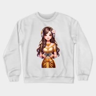 Khmer Gamer Girl Crewneck Sweatshirt